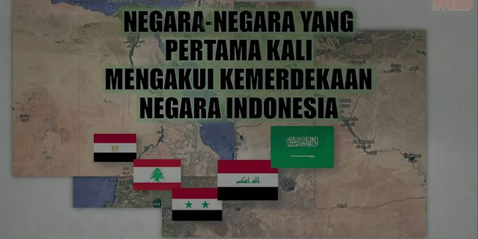 Apa negara yang pertama kali mengakui kedaulatan Indonesia?