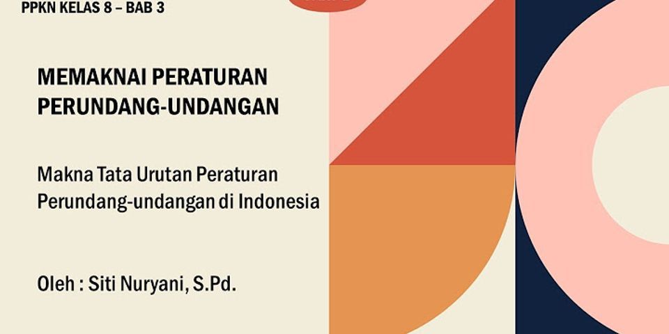 Apa tata urutan peraturan perundang-undangan di Indonesia?