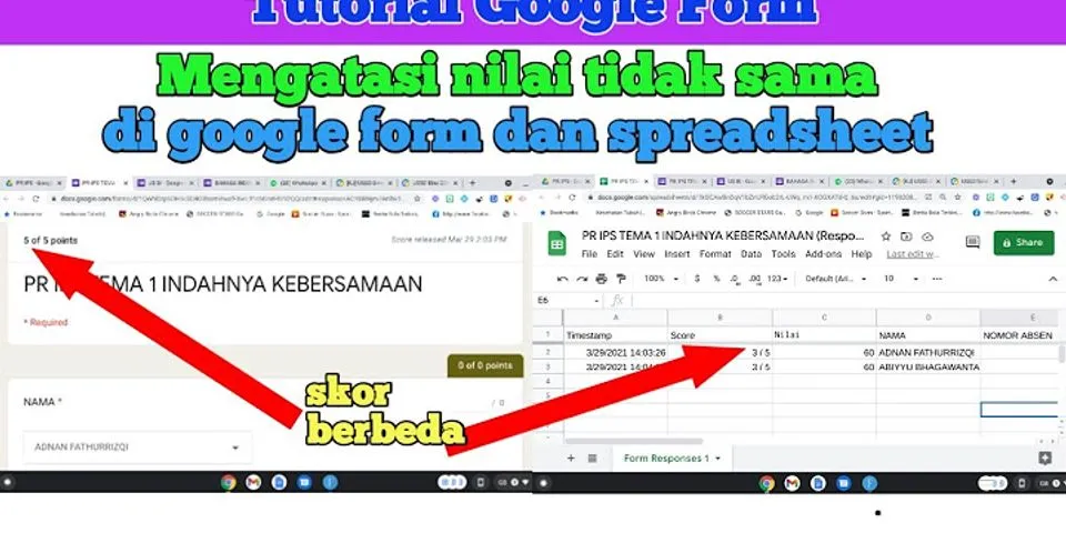 Cara memperbaiki Spreadsheet di Google Form