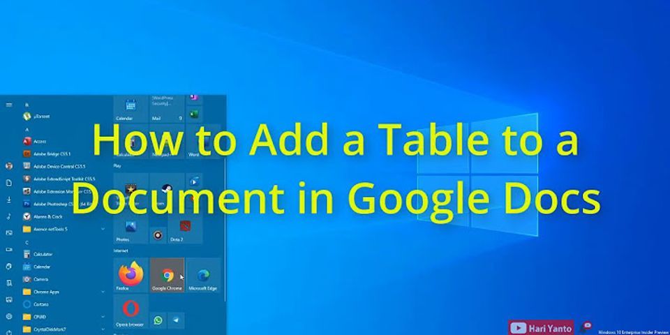 Google Docs add to table