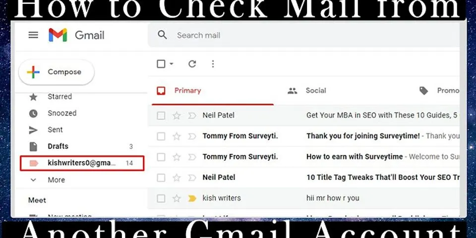 How do I log into another email account?