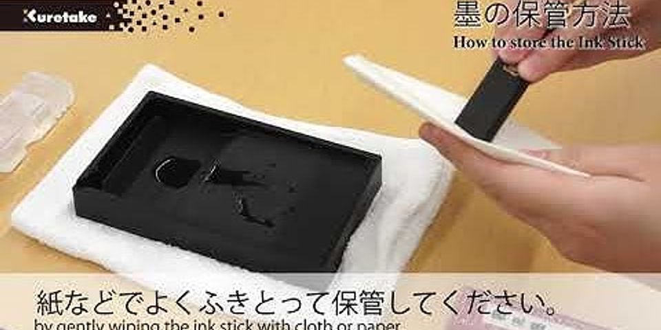 How do you use Japanese ink sticks?