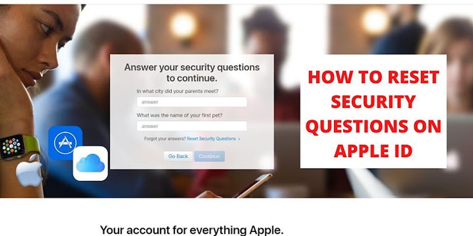 How to change security question Apple ID