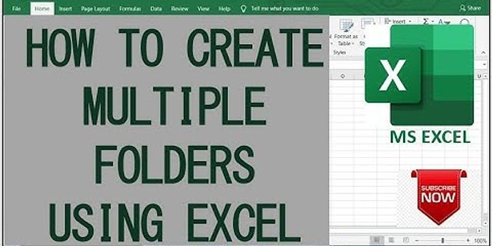 How to create multiple folders at once from Excel