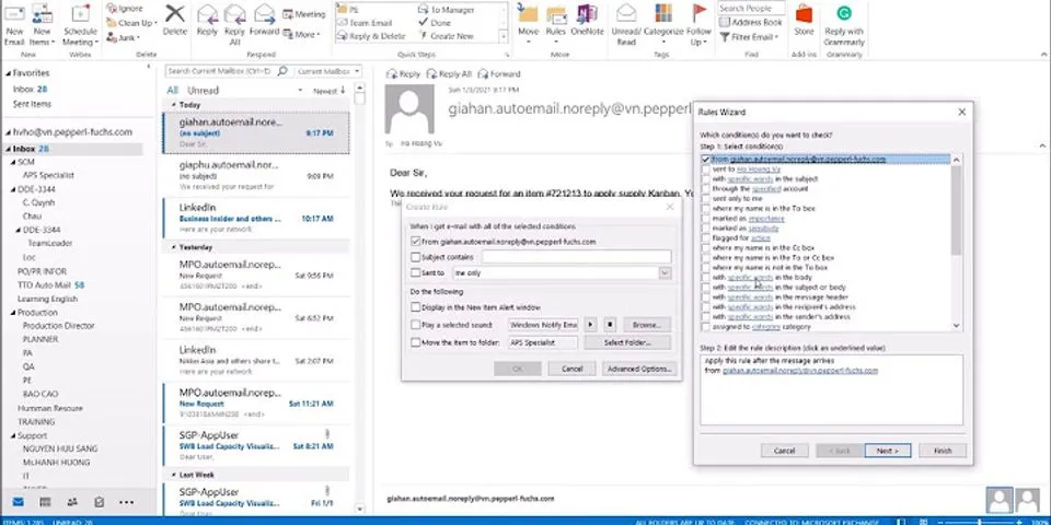 How to forward emails from one account to another Outlook