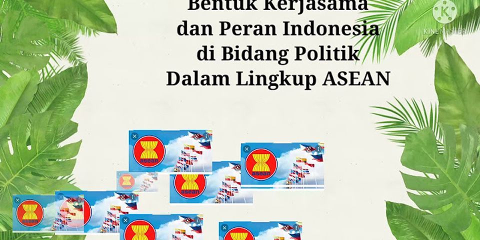 Salah satu bentuk kerja sama di bidang politik antar negara-negara ASEAN adalah