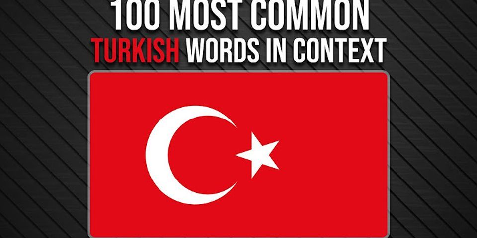Top 100 words in English Türkçe