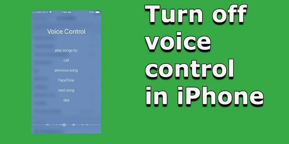 Turn off Voice Control iPhone X